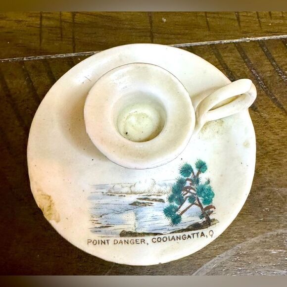 Vintage Candlestick Holder - Point Danger - Coolangatta - Australia - Porcelain - Picture 3 of 6